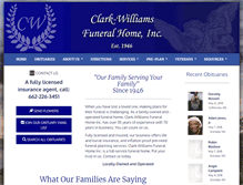 Tablet Screenshot of clarkwilliamsfuneralhome.com